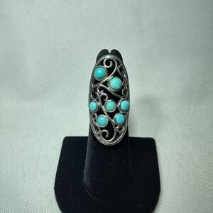 Vintage sterling silver and turquoise ring